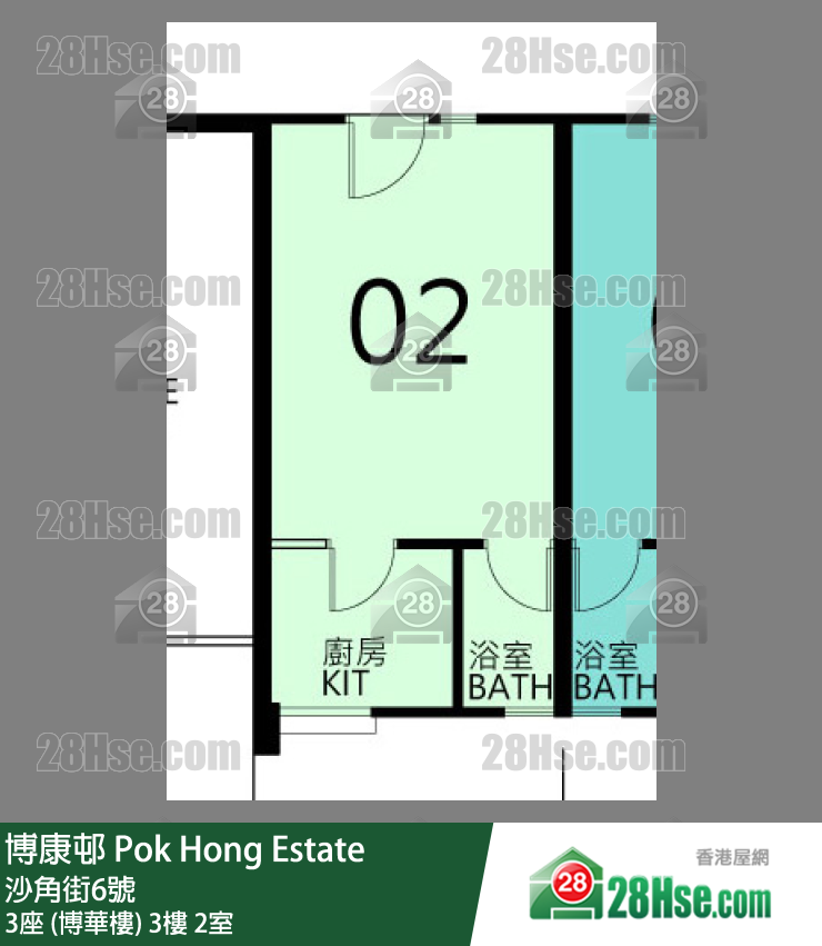 博康邨 3座 (博華樓)3樓 2室 平面圖