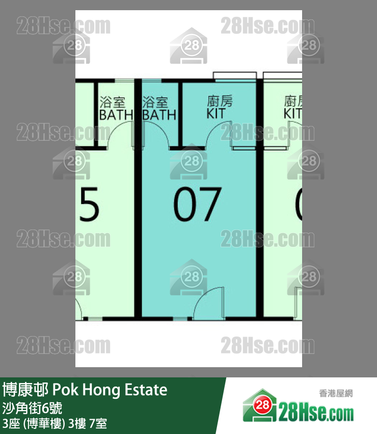 博康邨 3座 (博華樓)3樓 7室 平面圖