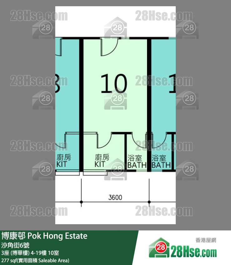 博康邨 单位平面图(由 28Hse 提供)