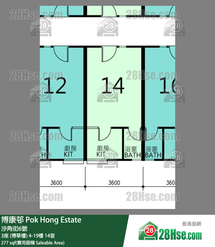 博康邨 单位平面图(由 28Hse 提供)
