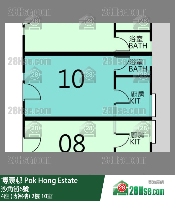 博康邨 4座 (博裕楼)2楼 10室 平面图