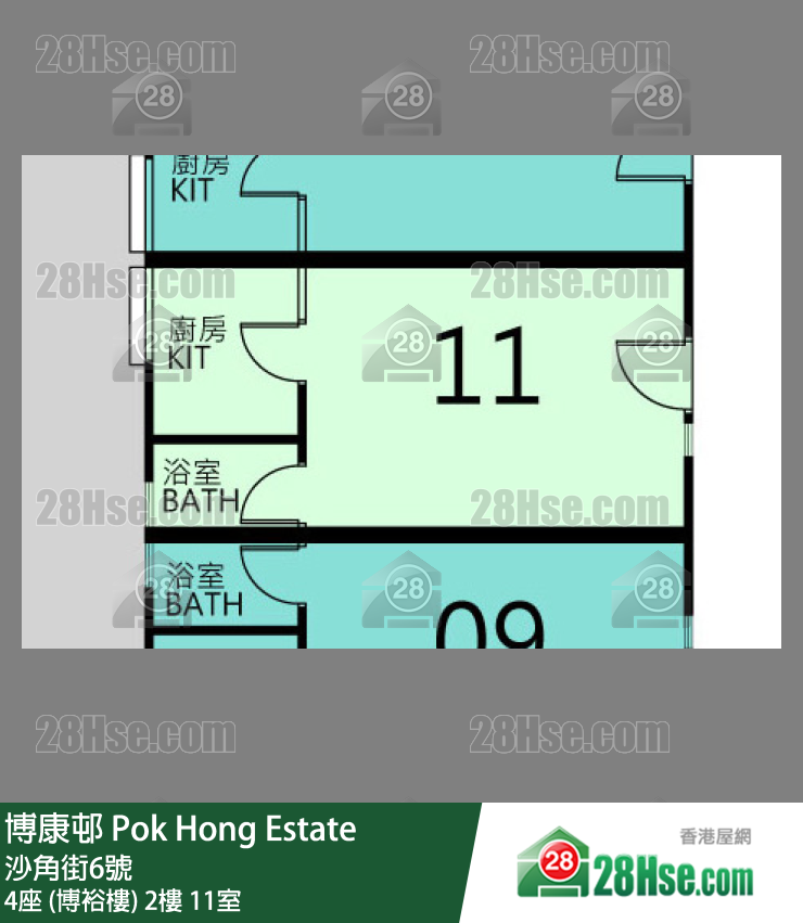 博康邨 4座 (博裕樓)2樓 11室 平面圖