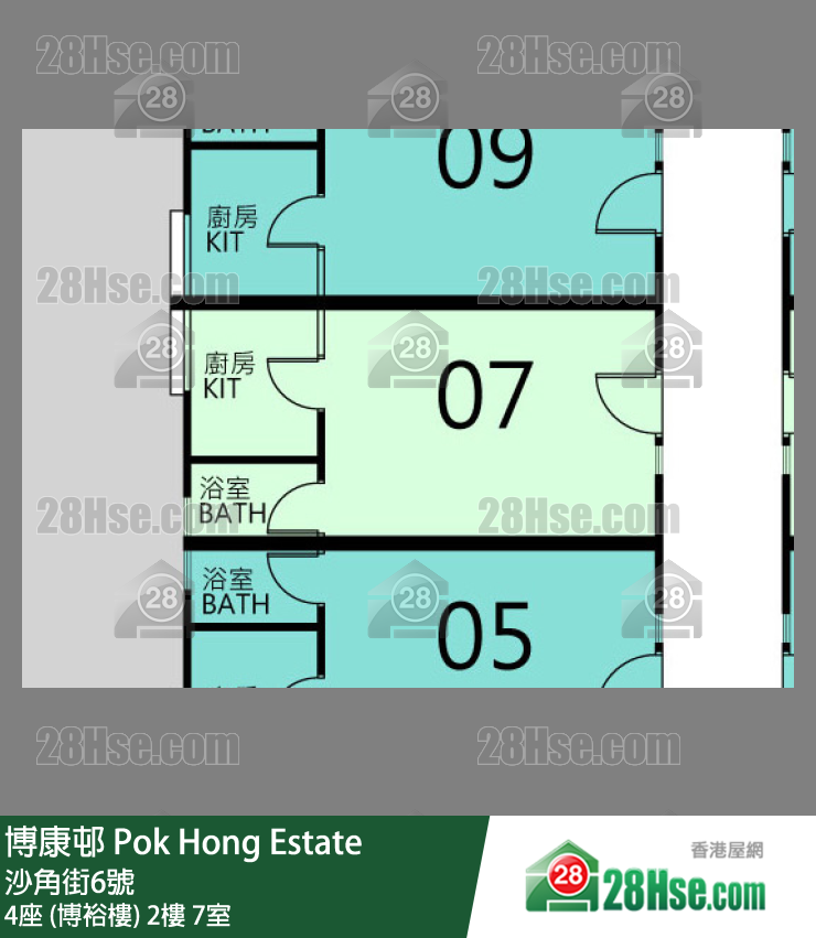 博康邨 4座 (博裕樓)2樓 7室 平面圖