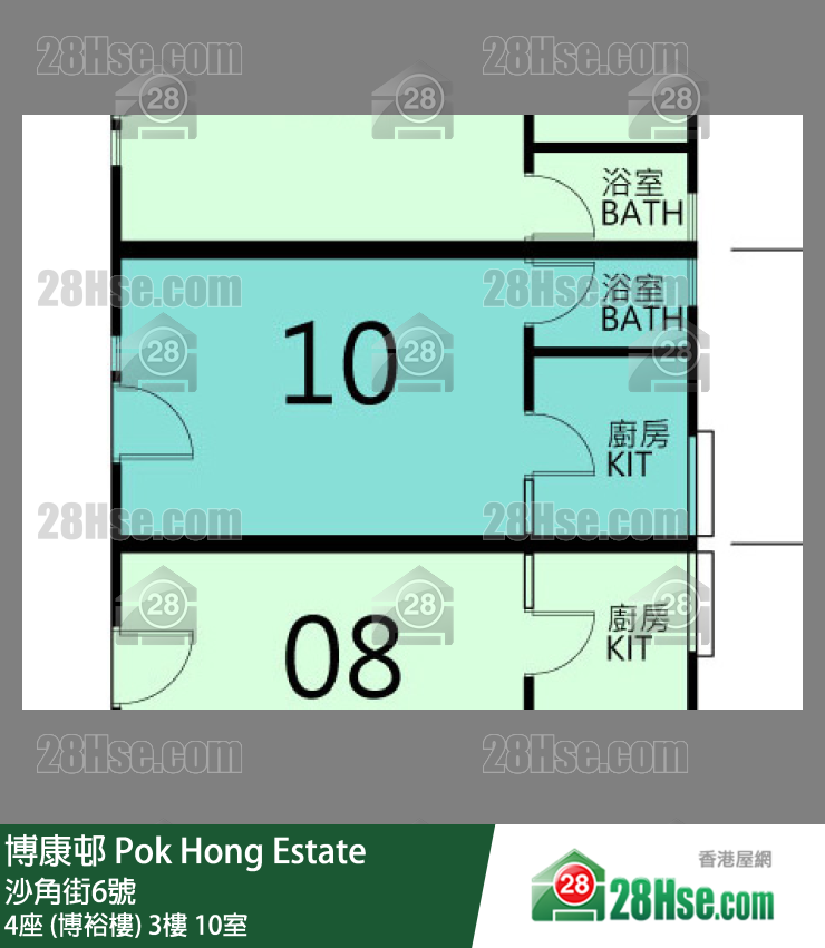 博康邨 4座 (博裕樓)3樓 10室 平面圖