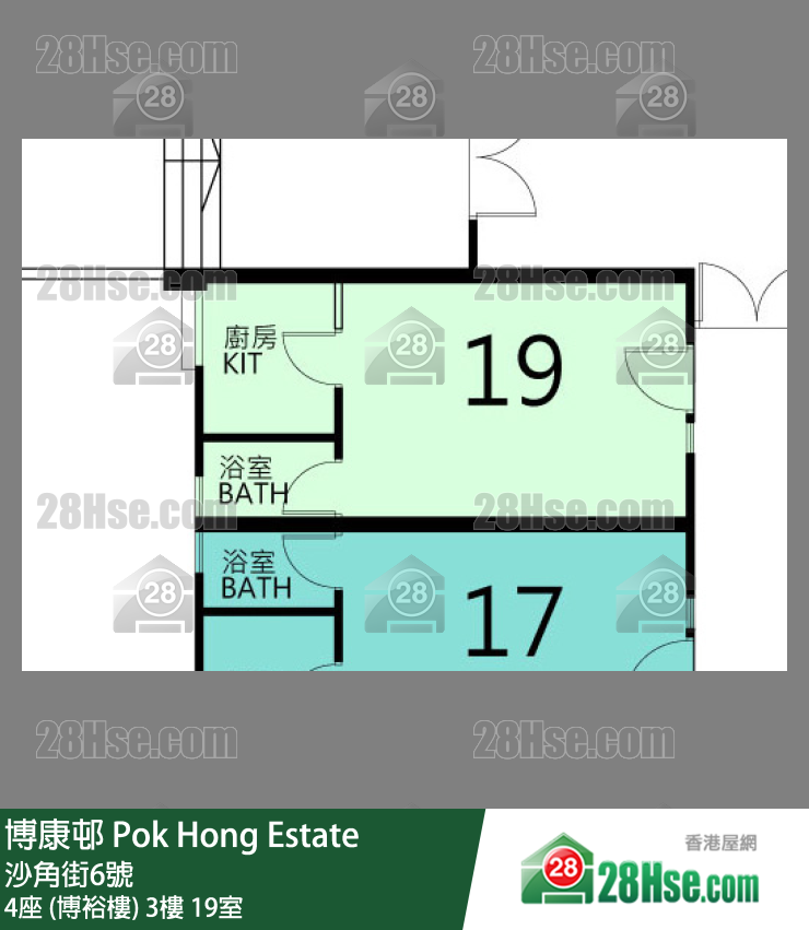 博康邨 4座 (博裕樓)3樓 19室 平面圖