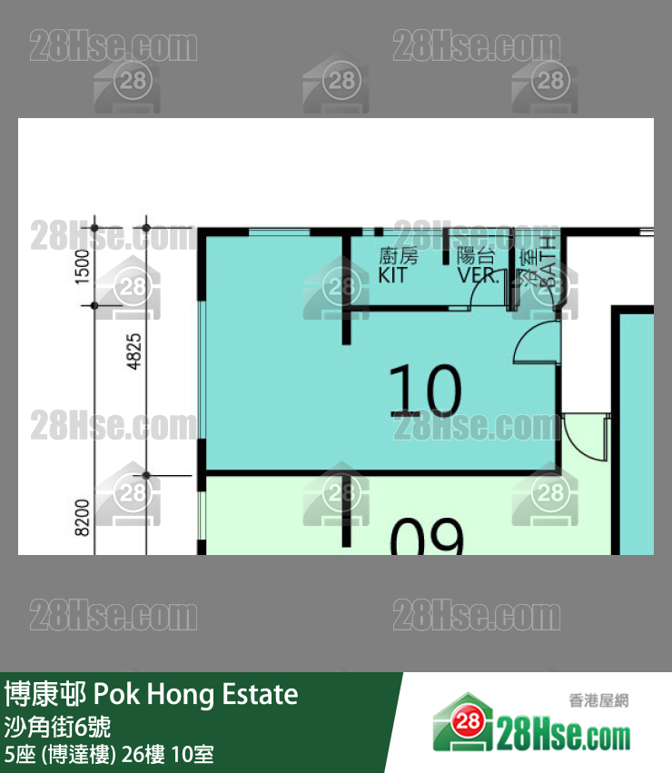 博康邨 5座 (博達樓)26樓 10室 平面圖