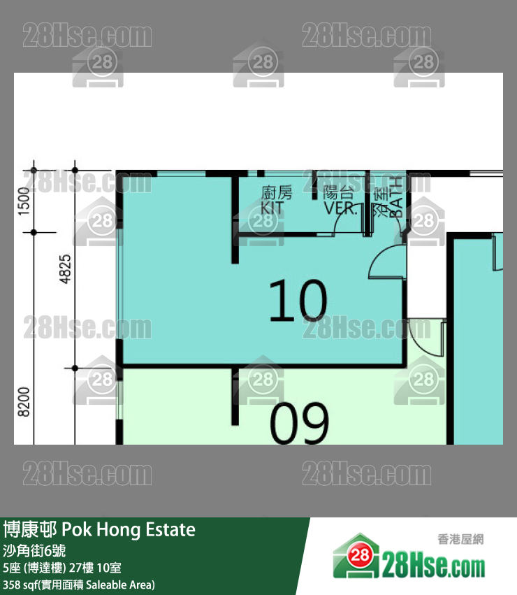 博康邨 5座 (博达楼) 27楼 10室 平面图