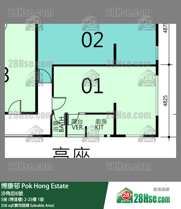 博康邨 单位平面图(由 28Hse 提供)