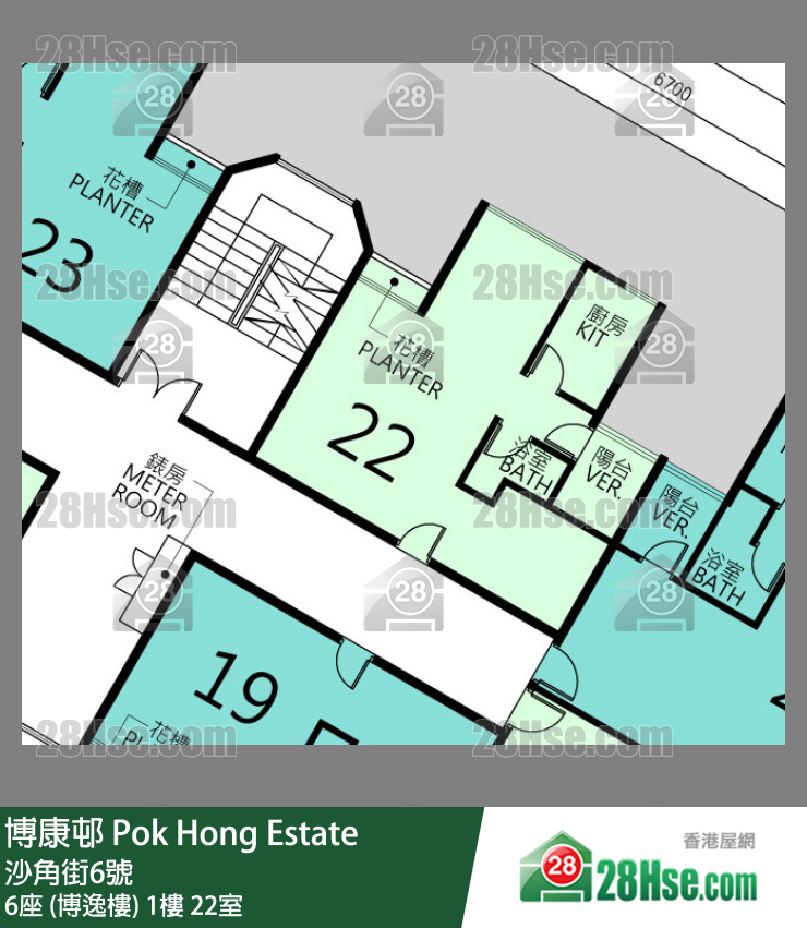 博康邨 6座 (博逸樓)1樓 22室 平面圖