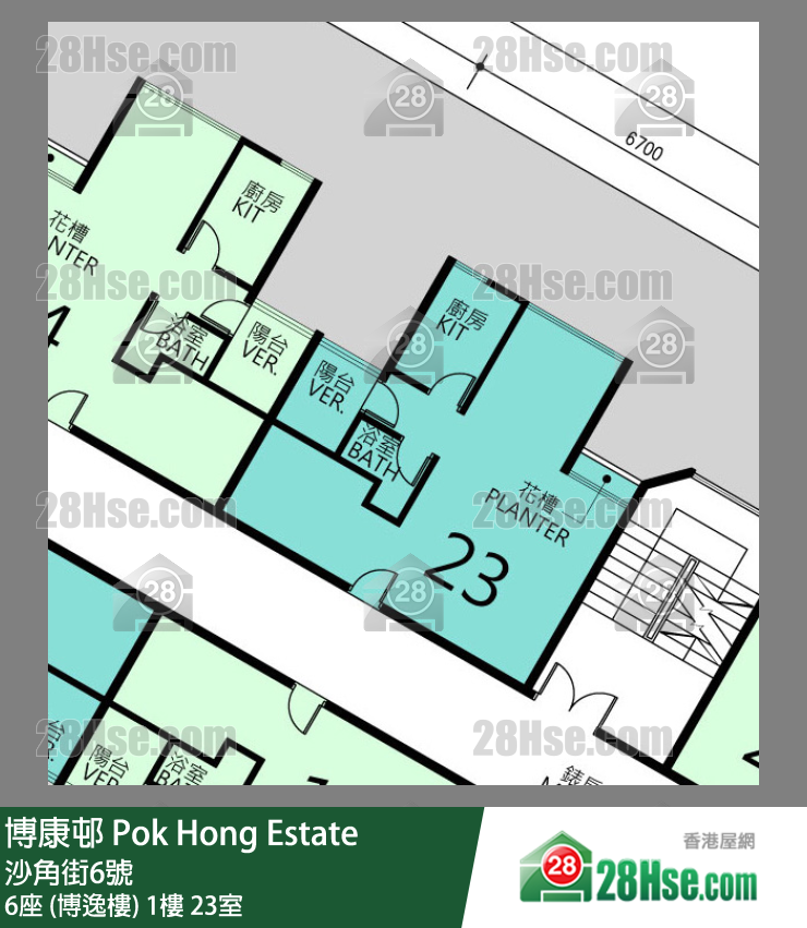 博康邨 6座 (博逸楼)1楼 23室 平面图