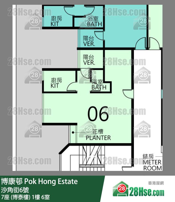 博康邨 7座 (博泰楼)1楼 6室 平面图
