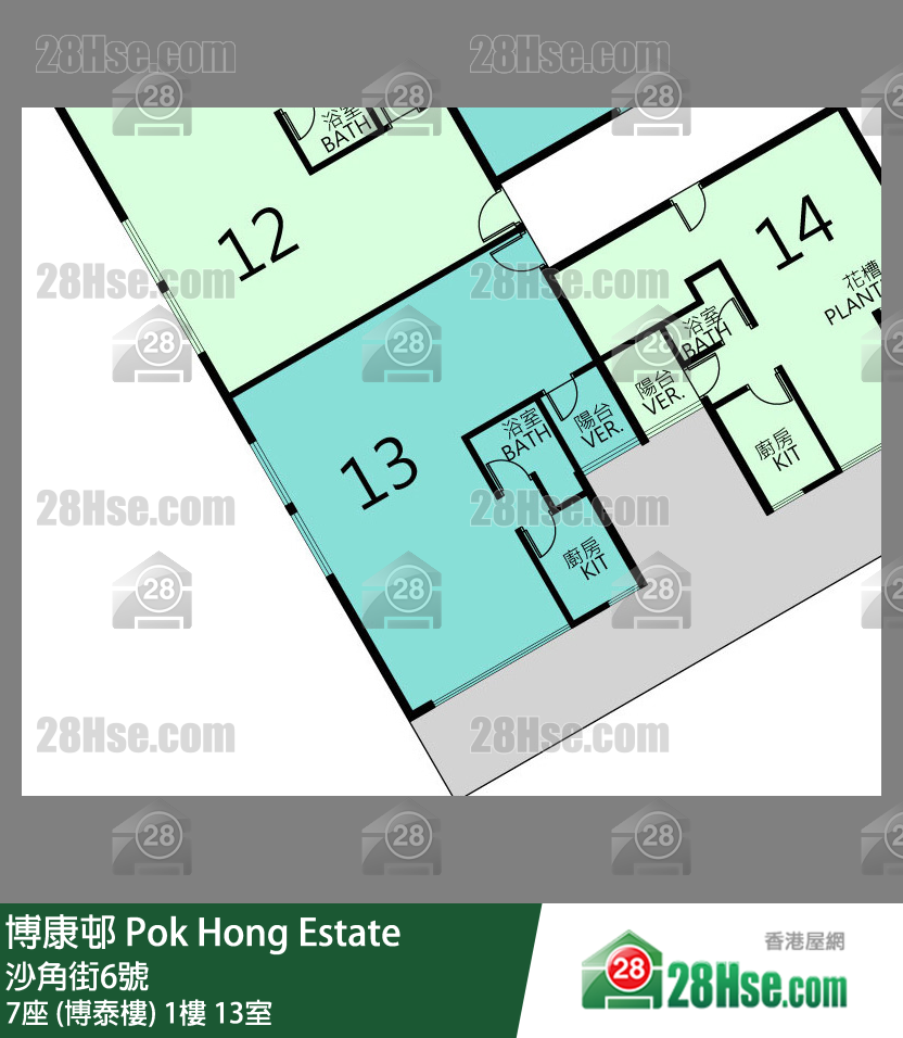 博康邨 7座 (博泰樓)1樓 13室 平面圖