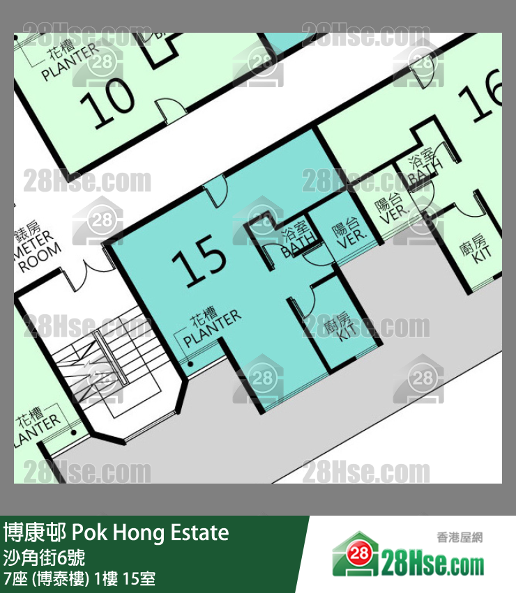 博康邨 7座 (博泰樓)1樓 15室 平面圖