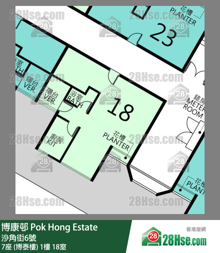 博康邨 7座 (博泰樓)1樓 18室 平面圖