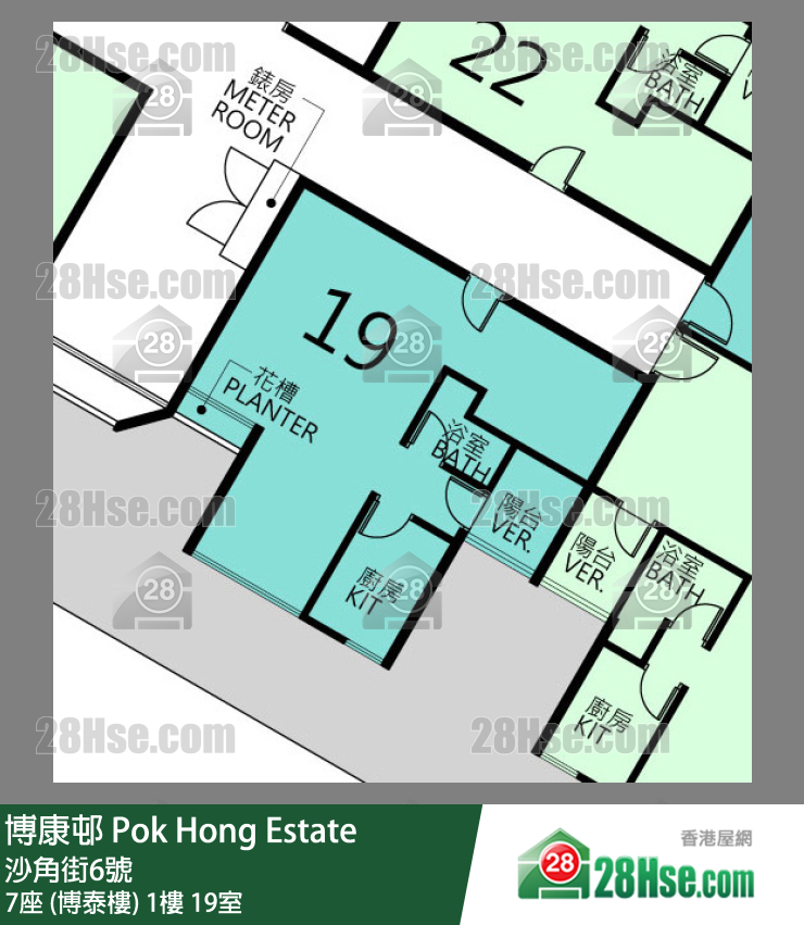 博康邨 7座 (博泰樓)1樓 19室 平面圖