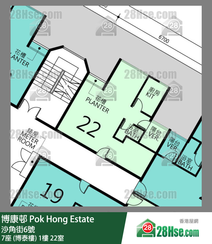 博康邨 7座 (博泰楼)1楼 22室 平面图
