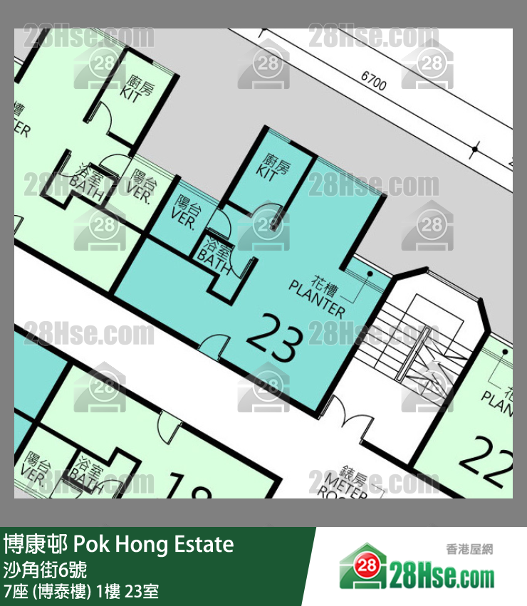 博康邨 7座 (博泰樓)1樓 23室 平面圖