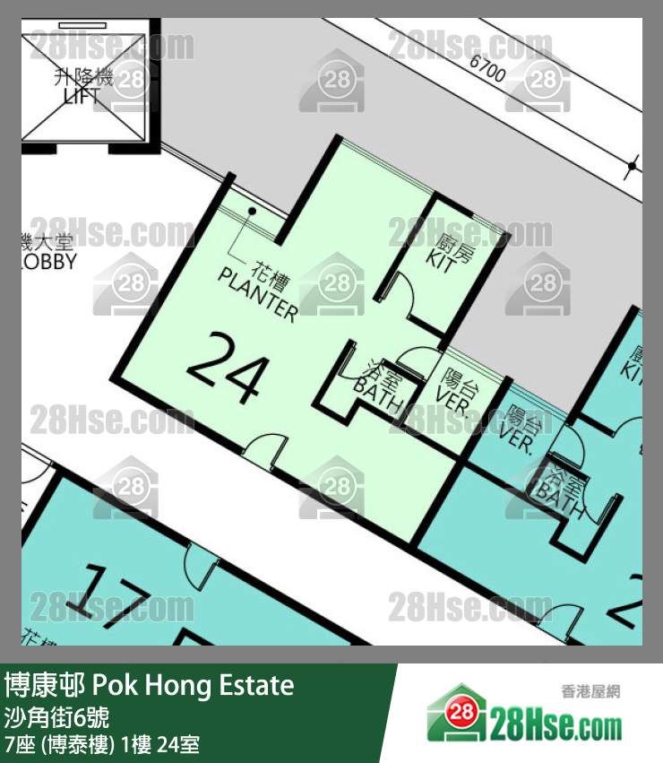 博康邨 7座 (博泰樓)1樓 24室 平面圖