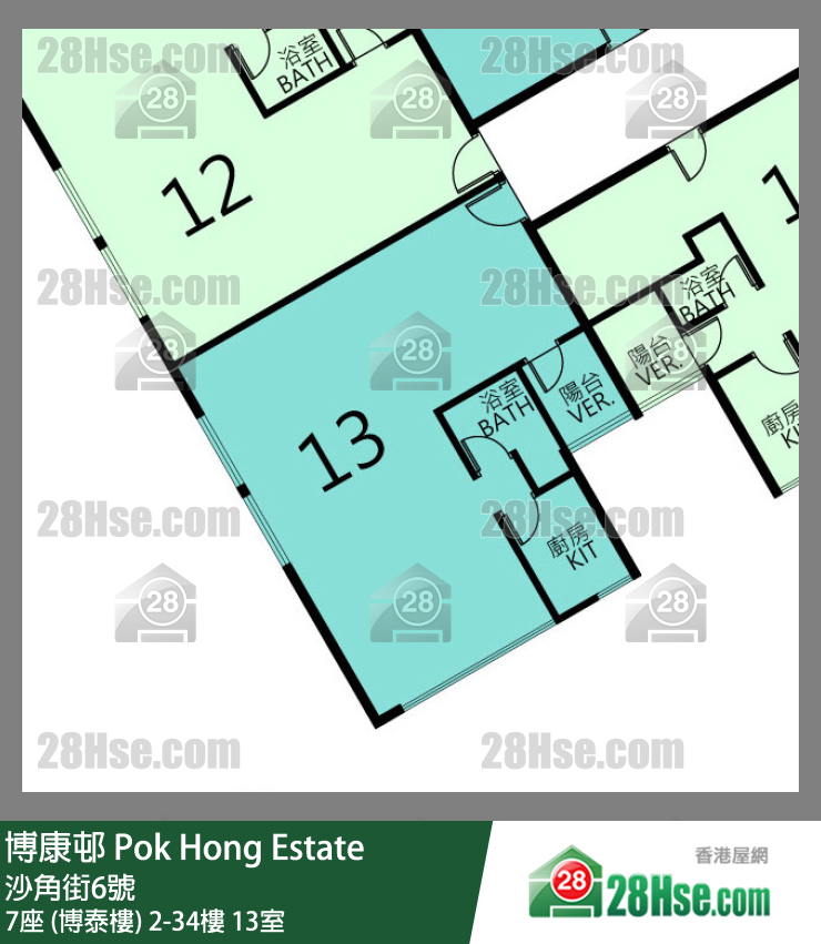 博康邨 7座 (博泰樓)20樓 13室 平面圖