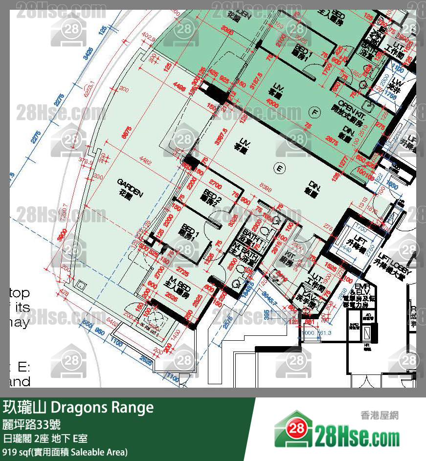 Dragons Range Unit FloorPlan (Provided by 28Hse)
