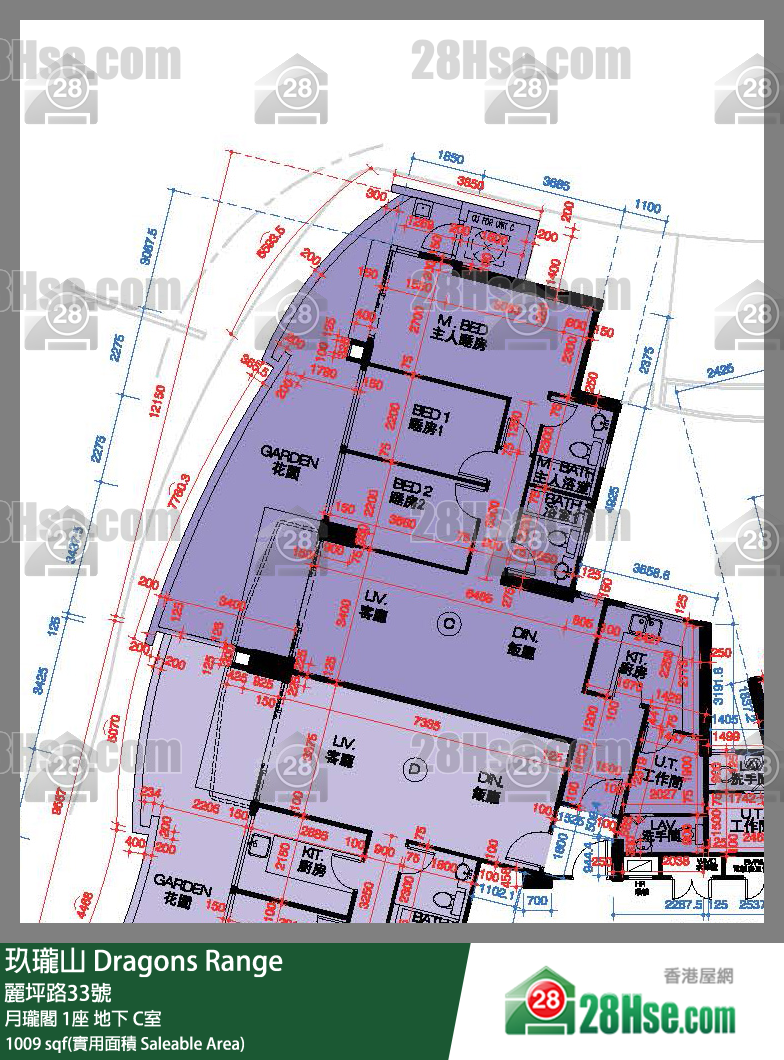 玖瓏山 月瓏閣1座地下 C室 平面圖