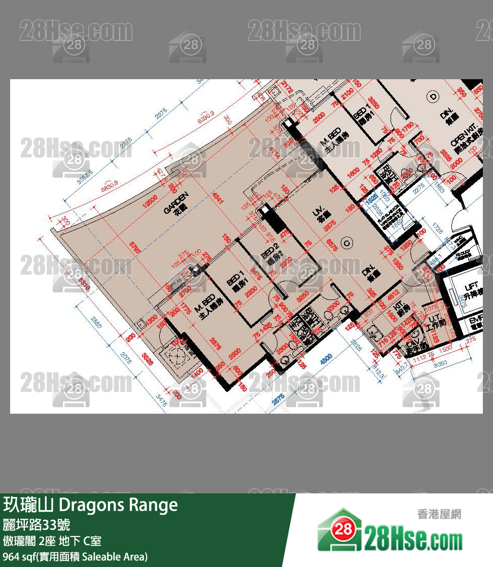 玖瓏山 傲瓏閣 2座 C室 平面圖