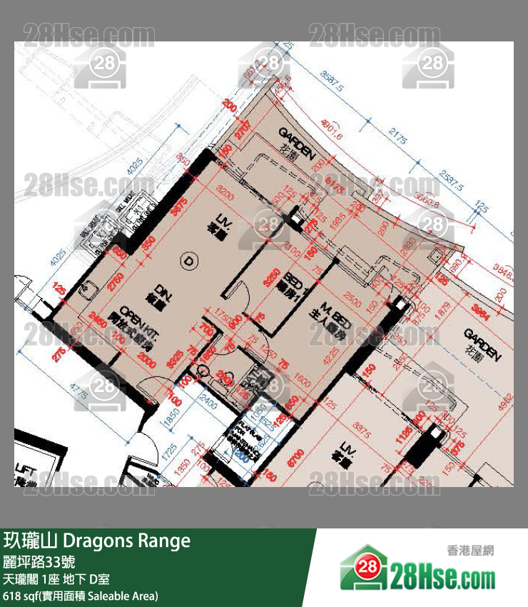 玖瓏山 天瓏閣1座地下 D室 平面圖