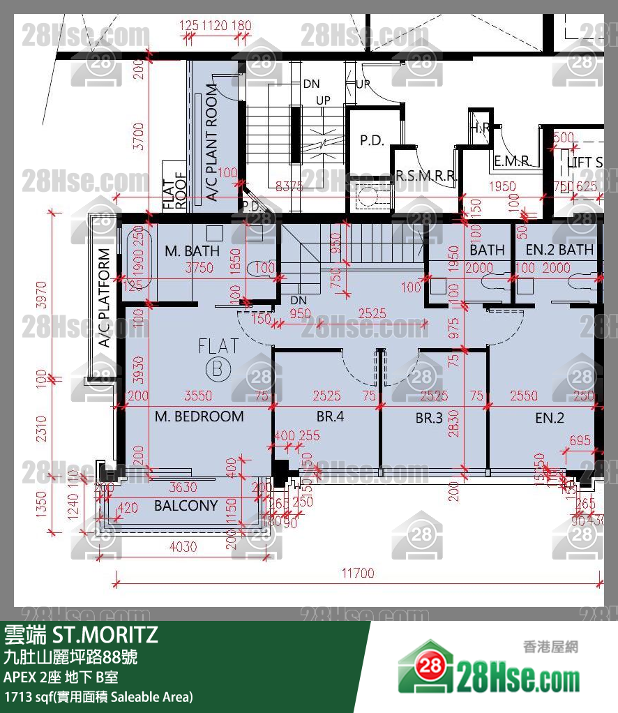 雲端 大廈APEX 2座地下 B室 平面圖