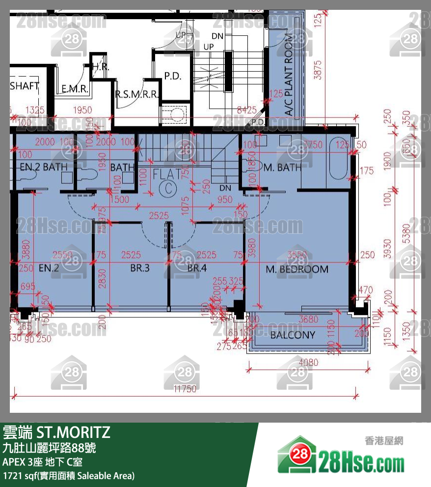 雲端 大廈APEX 3座地下 C室 平面圖