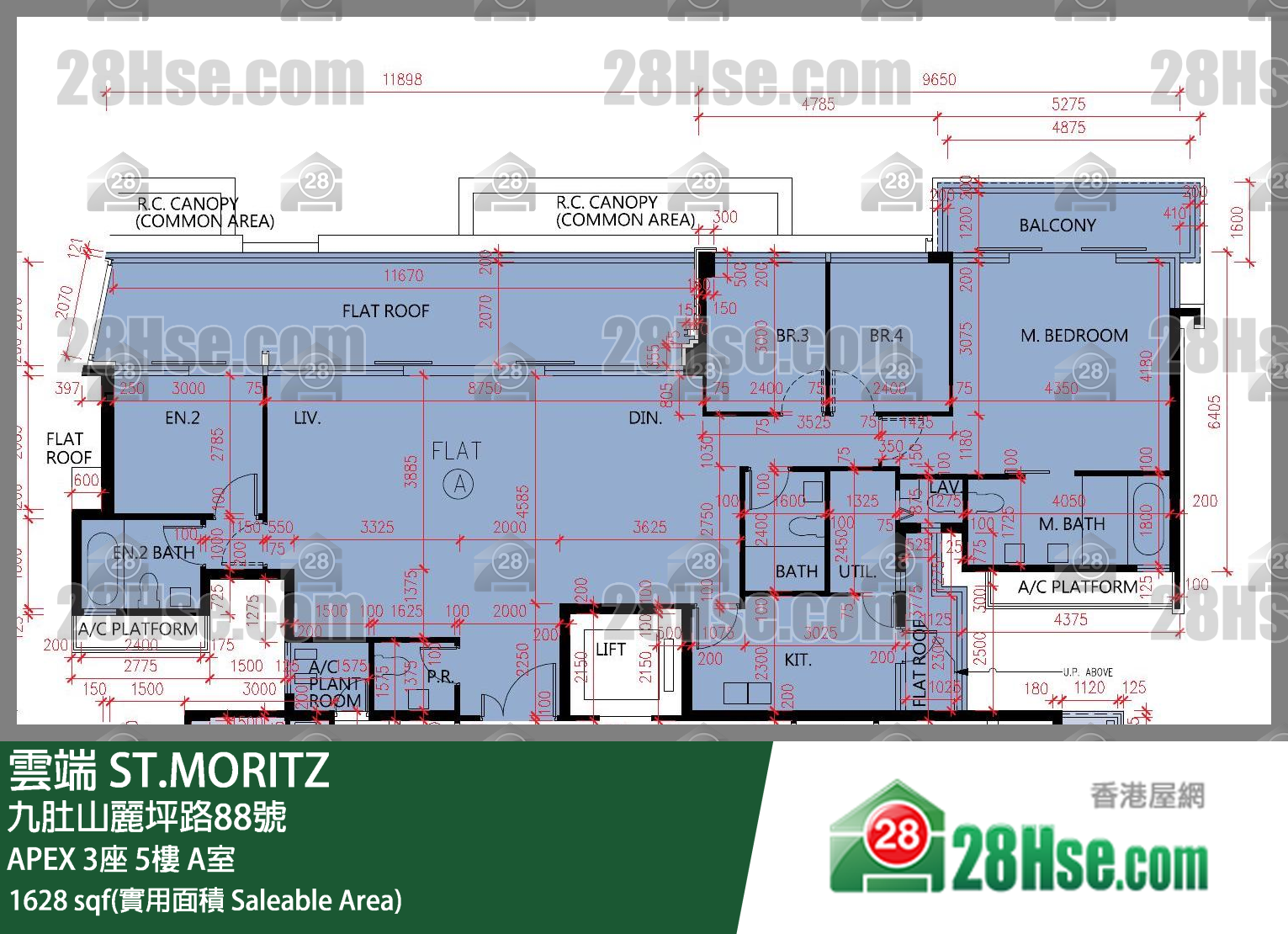 雲端 大廈APEX 3座5樓 A室 平面圖