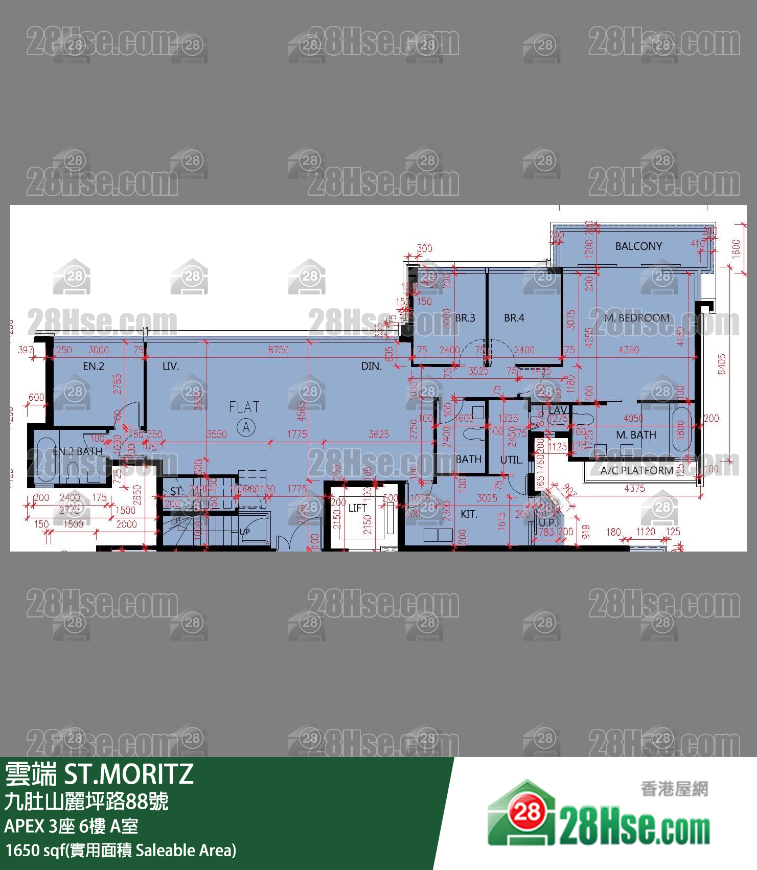 雲端 大廈APEX 3座6樓 A室 平面圖