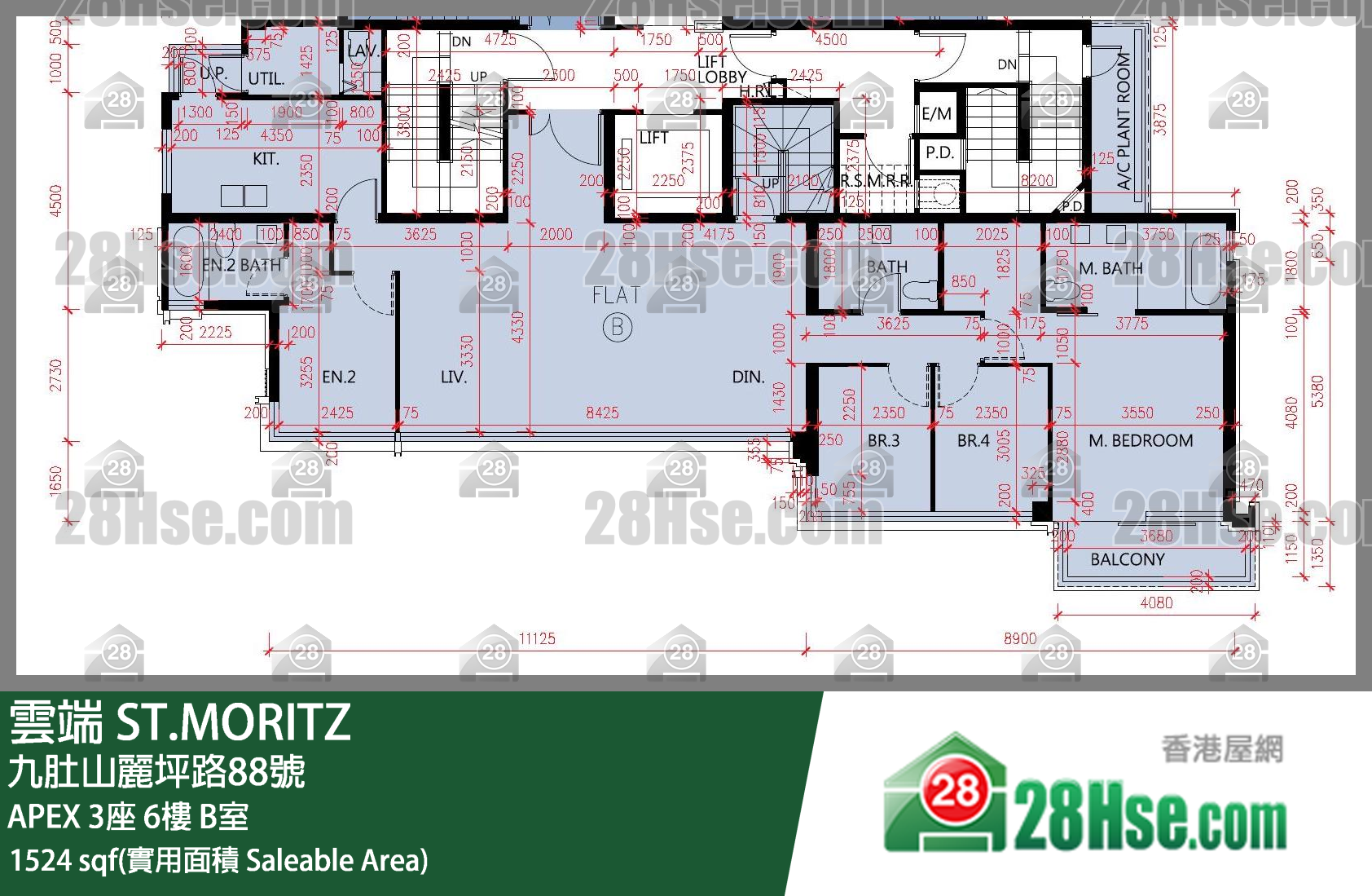 雲端 大廈APEX 3座6樓 B室 平面圖