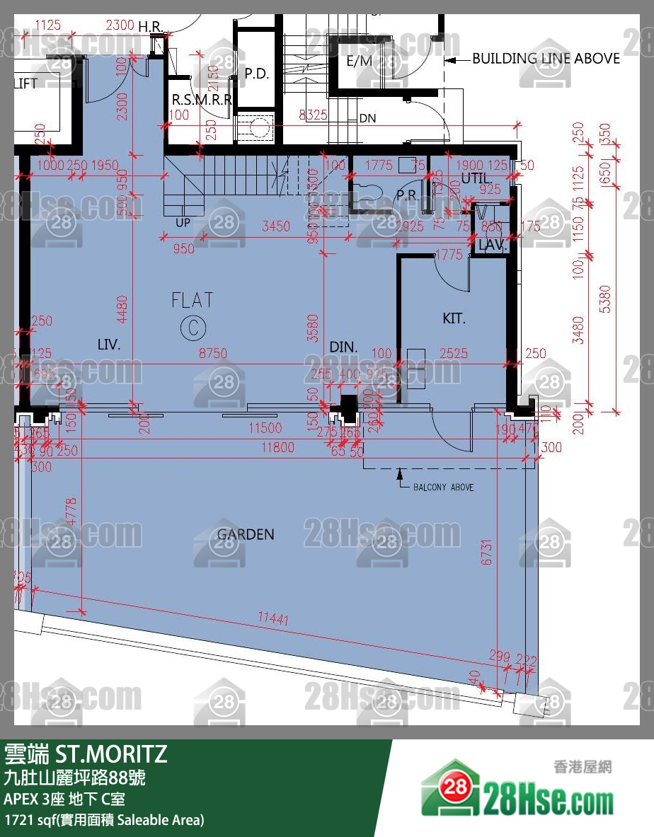 雲端 大廈APEX 3座地下 C室 平面圖