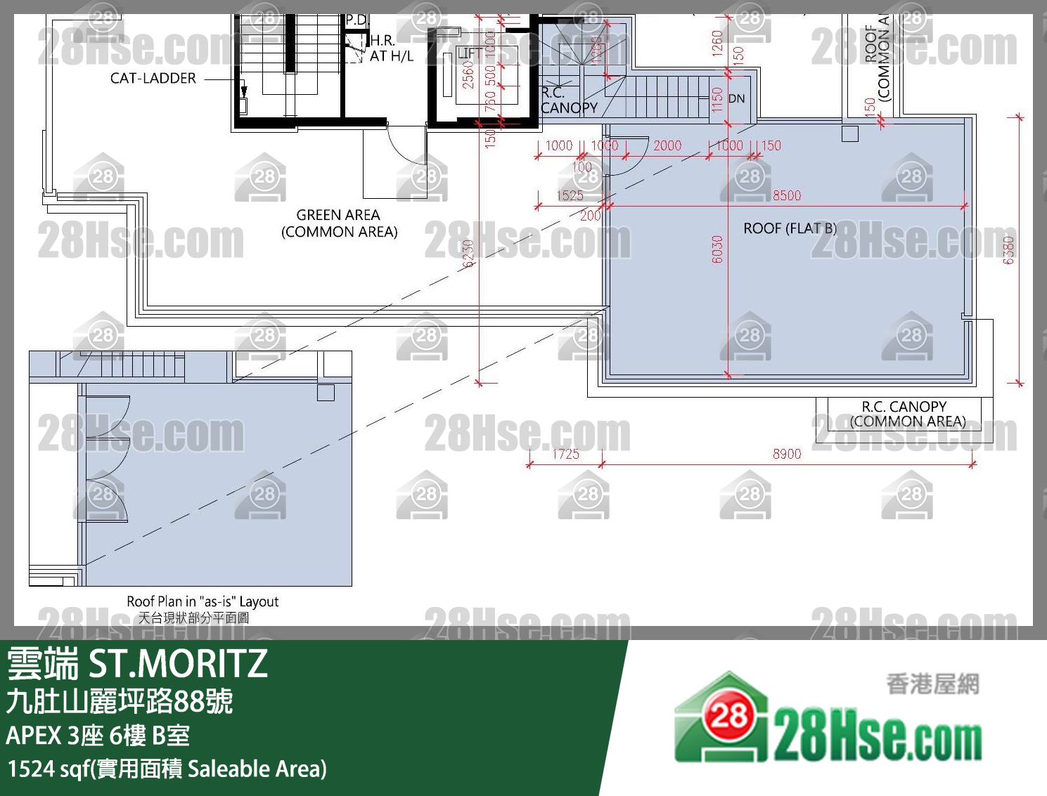 雲端 大廈APEX 3座6樓 B室 平面圖