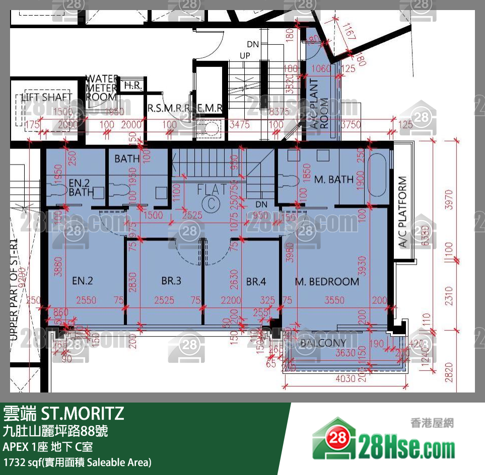 雲端 大廈APEX 1座地下 C室 平面圖