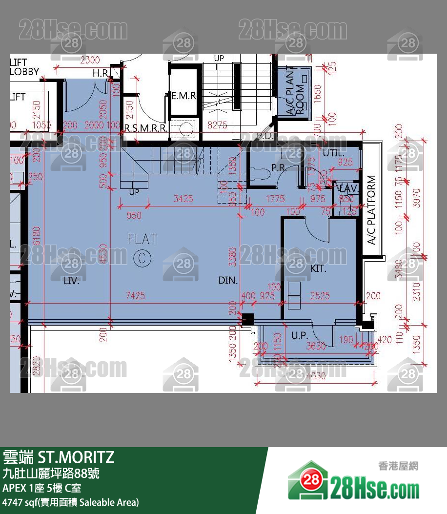 雲端 大廈APEX 1座5樓 C室 平面圖