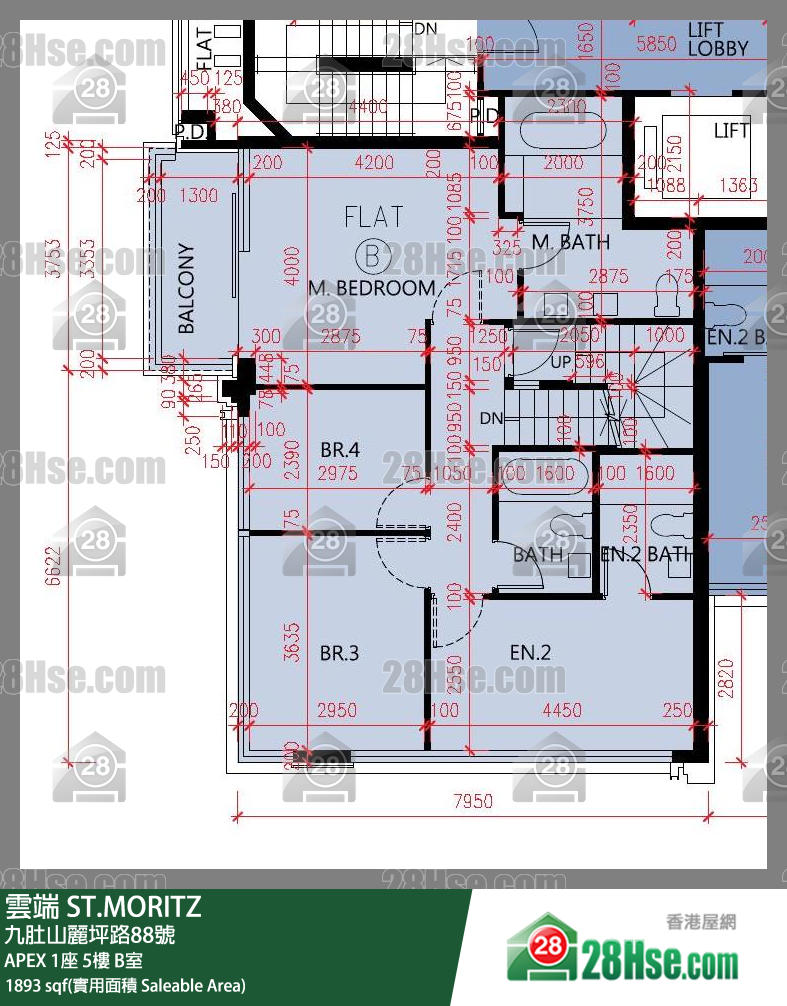 雲端 大廈APEX 1座5樓 B室 平面圖