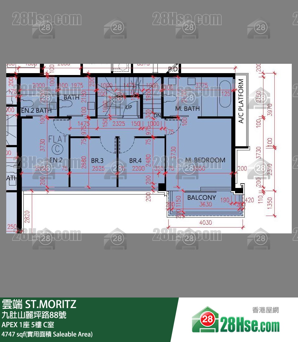 雲端 大廈APEX 1座5樓 C室 平面圖
