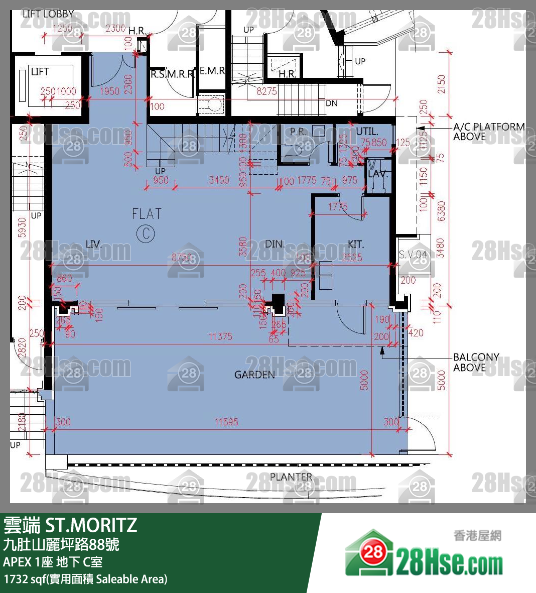 雲端 大廈APEX 1座地下 C室 平面圖