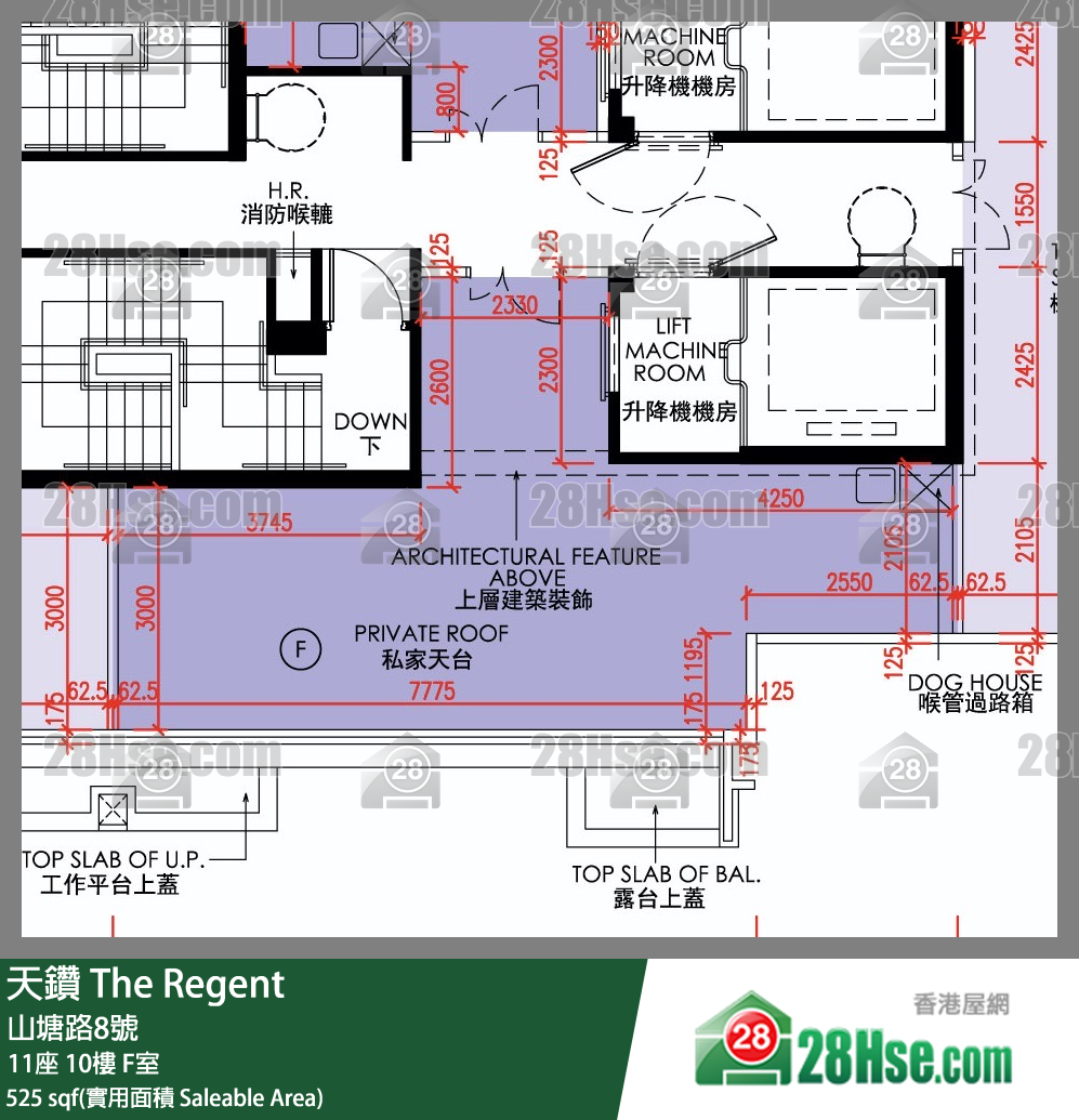 天鑽 11座 10樓 F室 平面圖