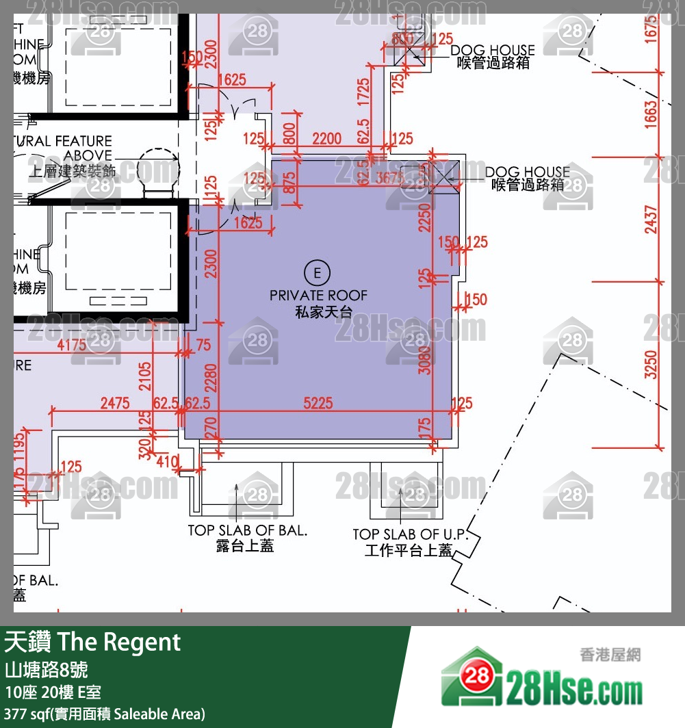 天鑽 10座 20樓 E室 平面圖