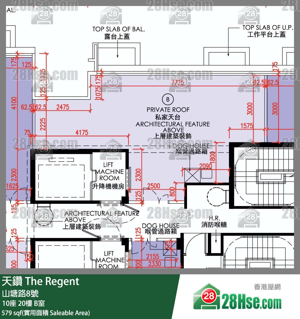 天鑽 10座 20樓 B室 平面圖