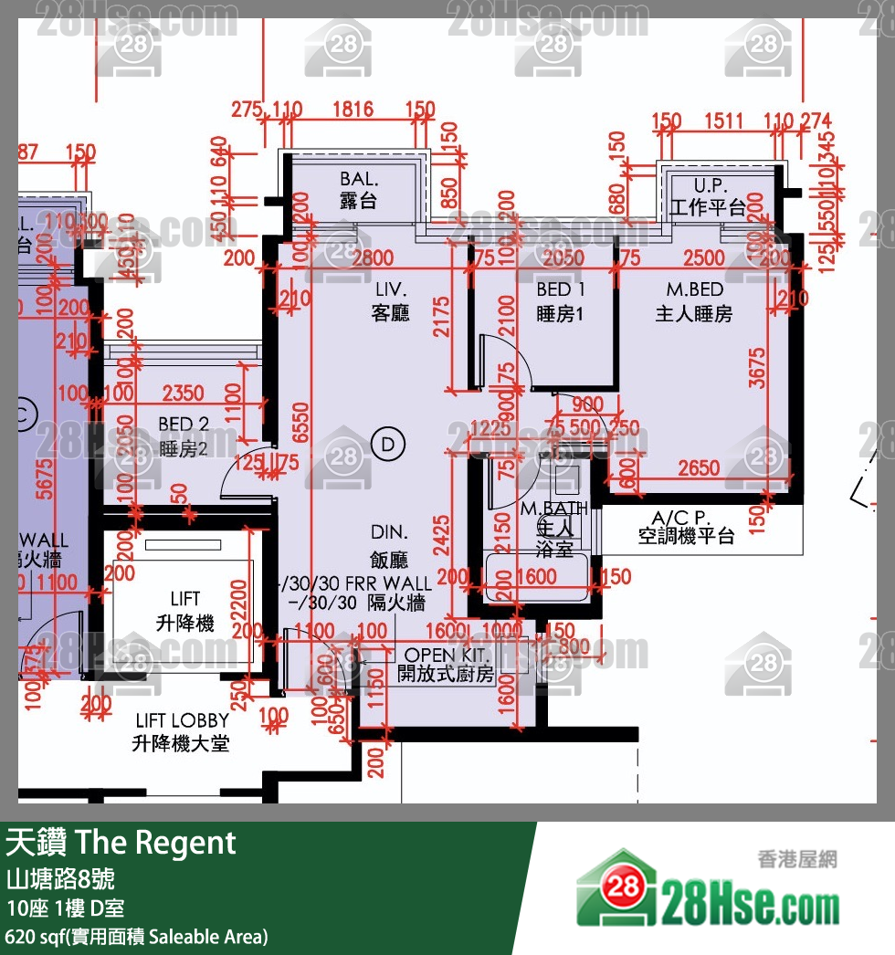 天钻 10座 1楼 D室 平面图