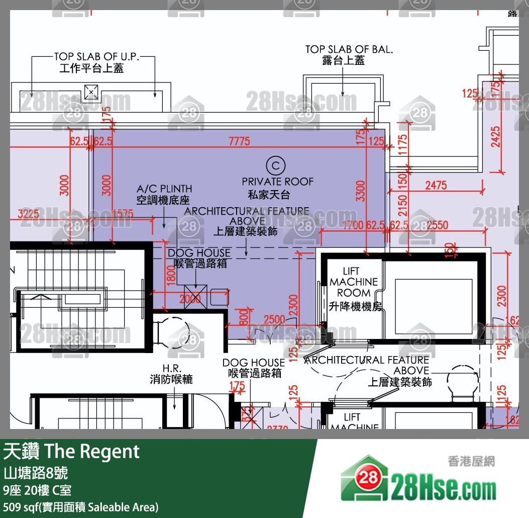 天鑽 9座 20樓 C室 平面圖