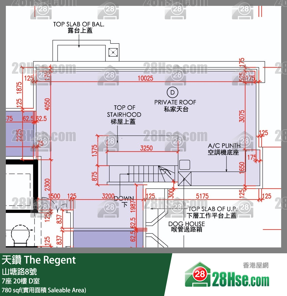 天鑽 7座 20樓 D室 平面圖