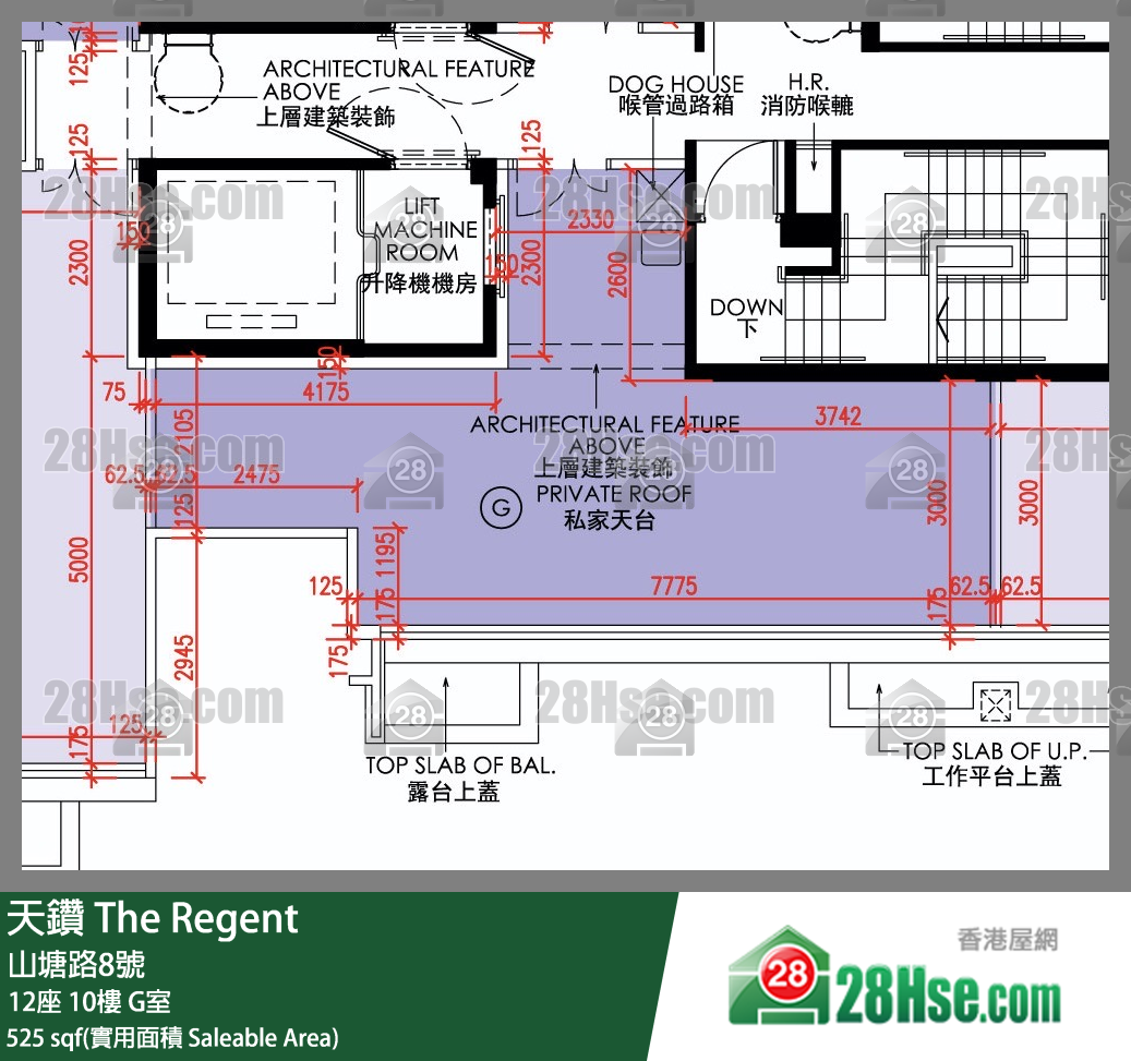 天鑽 12座 10樓 G室 平面圖