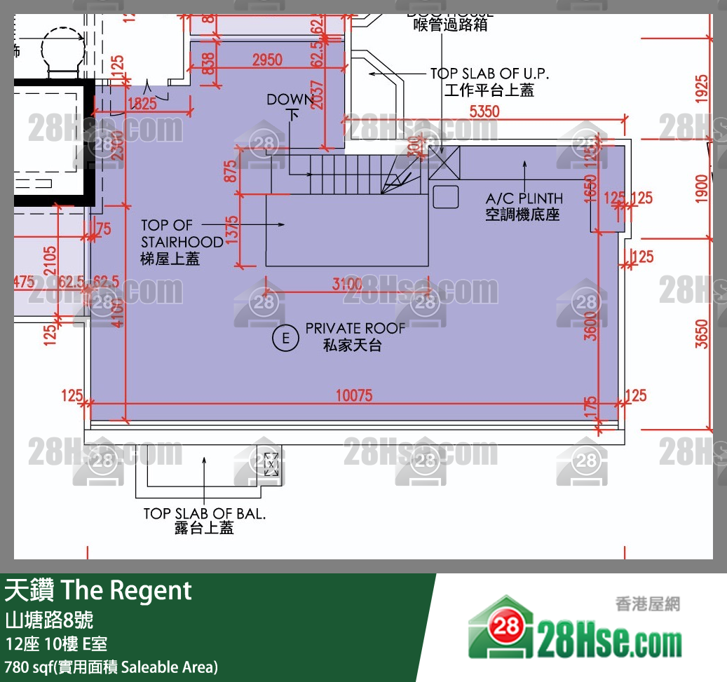 天钻 12座 10楼 E室 平面图