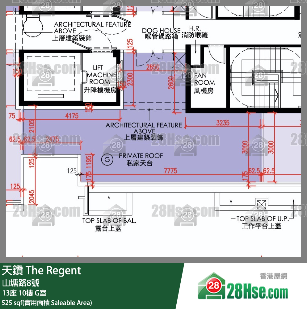 天鑽 13座 10樓 G室 平面圖