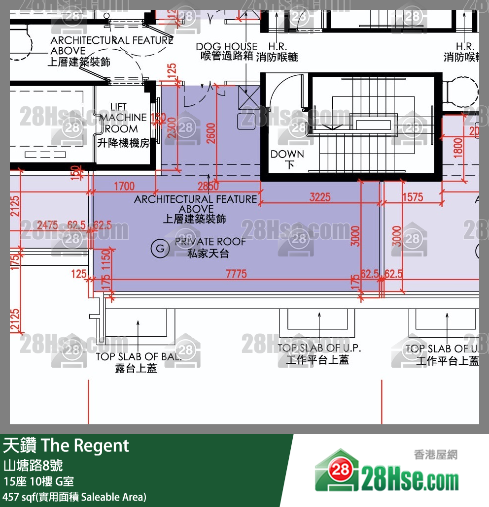 天钻 15座 10楼 G室 平面图