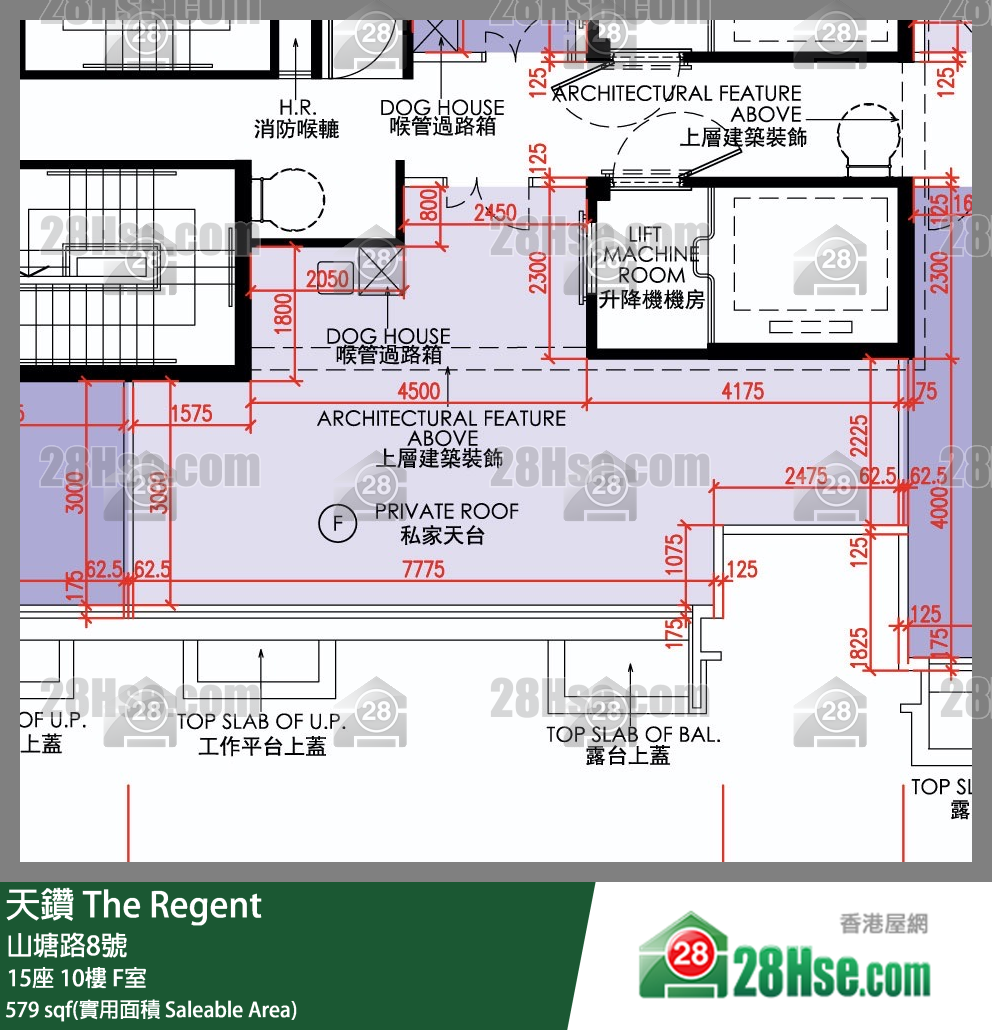 天鑽 15座 10樓 F室 平面圖